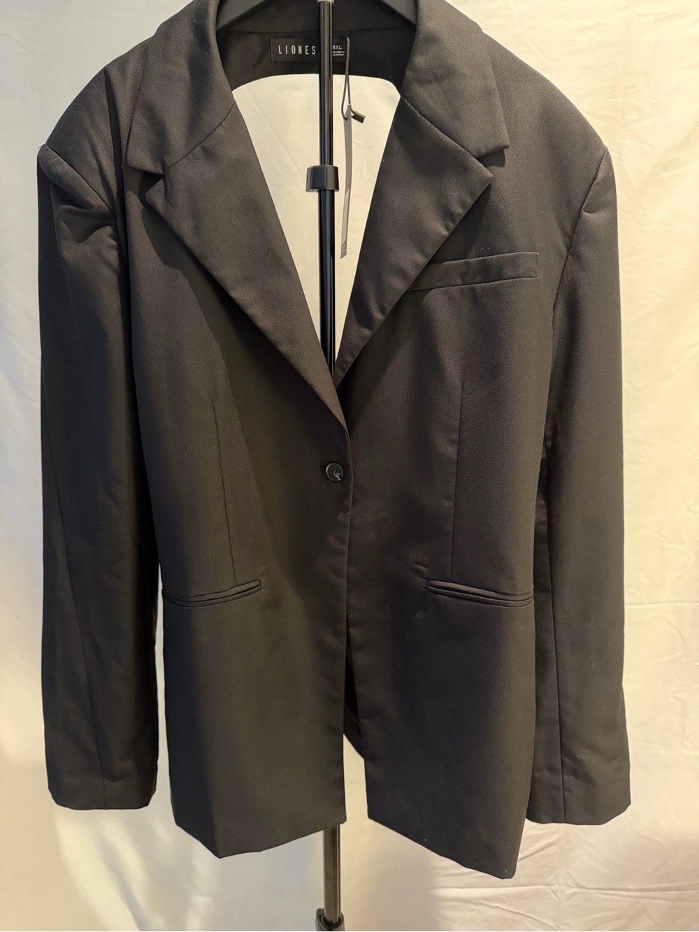 Lioness 222 Blazer Obsidian XXL NWT Open Back Cutout Black Jacket